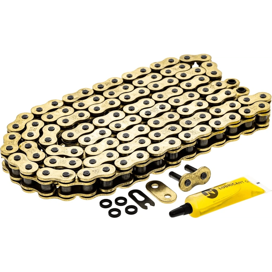 Local Delivery- Gold 525 X-Ring Chain 110 Links With Connecting Master Link - 108 Links - View 1