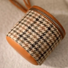 Monedero pequeño y portátil de tela de pana con estampado de pata de gallo, con cremallera, tarjetero, bolsillo con cremallera, mini bolsa de almacenamiento de viaje para mujer, monedero mini, cartera, monedero de monedas