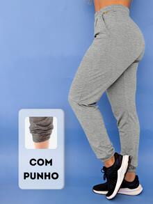 Women's Gym Jogger Pants With Pocket Loose Cuff Walking Yoga Tarelles - 灰色 - 查看 2