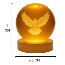 Decorative Table Lamp With Divine Holy Spirit – Modern And Charming Religious Design For Cozy Environments - Beige - View 2