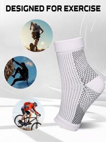 3 Pairs Sport Ankle Stability Sleeve For Men & Women - Breathable Knit, Reinforced Elastic For Secure Fit During Training & Activity, Ergonomic Foot Support For Safety And Protection