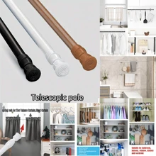 2 Peças Barra de Cortina de Tensão de Mola Curta, 2 Peças Barra de Cortina de Tensão de Mola Pequena, Barra de Tensão Fina Sem Necessidade de Perfuração para Janela, Armário, Closet, Haste Telescópica Multifuncional Suporte de Cortina de Chuveiro (Capacidade de Carga Até 2kg)
