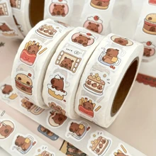 1/3 piezas (color y estilo aleatorio) Pegatinas impermeables de capibara, 500 pzs - alta adherencia, sin residuos, ilustraciones de animales lindos y comida - adecuado para recompensas de regreso a la escuela, botellas de agua, laptops, scrapbooks - regalo de recompensa divertido, pegatina adorable
