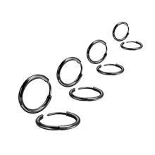 3 Pcs/Set Simple Fashion Stainless Steel Ring Earrings Ear Buckle Suitable For Men And Women All-Matching Ear Ring Earrings DIY Accessories