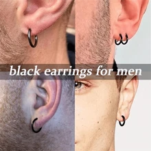 3 Pcs/Set Simple Fashion Stainless Steel Ring Earrings Ear Buckle Suitable For Men And Women All-Matching Ear Ring Earrings DIY Accessories