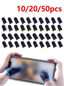 10/20/50 piezas Fundas para dedos ultrafinas, antideslizantes y transpirables, adecuadas para teléfono, tableta, controlador de juego, suaves y no pegajosas