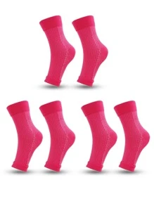 3 Pairs Sport Ankle Stability Sleeve For Men & Women - Breathable Knit, Reinforced Elastic For Secure Fit During Training & Activity, Ergonomic Foot Support For Safety And Protection