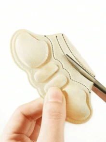 5pcs Heel Protectors, Comfortable Apricot Shoe Insoles - Beige - View 5
