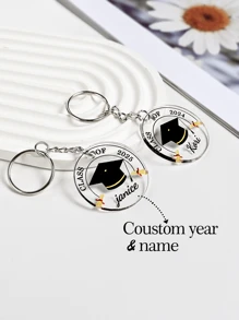 Personnaliser les porte-clés de la saison de remise des diplômes, concevoir des porte-clés en acrylique et en métal, cadeaux personnalisés pour les couples, les amis et les anniversaires