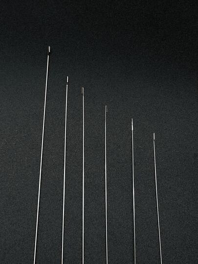 5pcs Precision Beading Needles, 6 Sizes - Durable Metal With Side Threaded Hooks And Fine Beads, Suitable For DIY Jewelry Making, Length 260mm/10.24in, Great For Bracelets, Necklaces And Accessories, Jewelry Making Beading Supplies