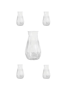 5 pièces/10 pièces Vases en plastique de style diamant de haute qualité, artisanat floral en verre transparent adapté pour divers bouquets de fleurs DIY et décoration, pour les fêtes et la décoration d'intérieur, idéal pour les tables, les tables de mariage, les décorations de fête