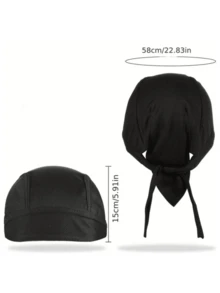 1 件户外运动速干头带/头巾，防紫外线，吸汗，透气，纯色海盗头巾 - 彩色 - 查看 2