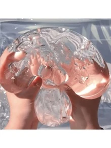 1pc Newest Nontoxic Fluffy Slime, Anti-Stress Crystal Clear Mud Slime, Asmr Stress, ‏Egg Slime