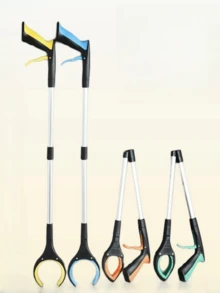 32-Zoll Schwerlast Müll-Greifer mit 360° rotierendem Magnetkiefer, leichtes Design | ergonomischer farbiger Griff, geeignet für den Außen- und Hausgebrauch, Reinigungswerkzeug für Senioren, - faltbarer Greifer und ausziehbarer Greifer, ideales Geschenk für Rekonvaleszenz, batteriefrei