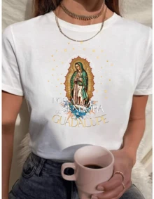 100% Cotton T-Shirt Our Lady Of Guadalupe - NEW RELEASE - trắng - Xem 2