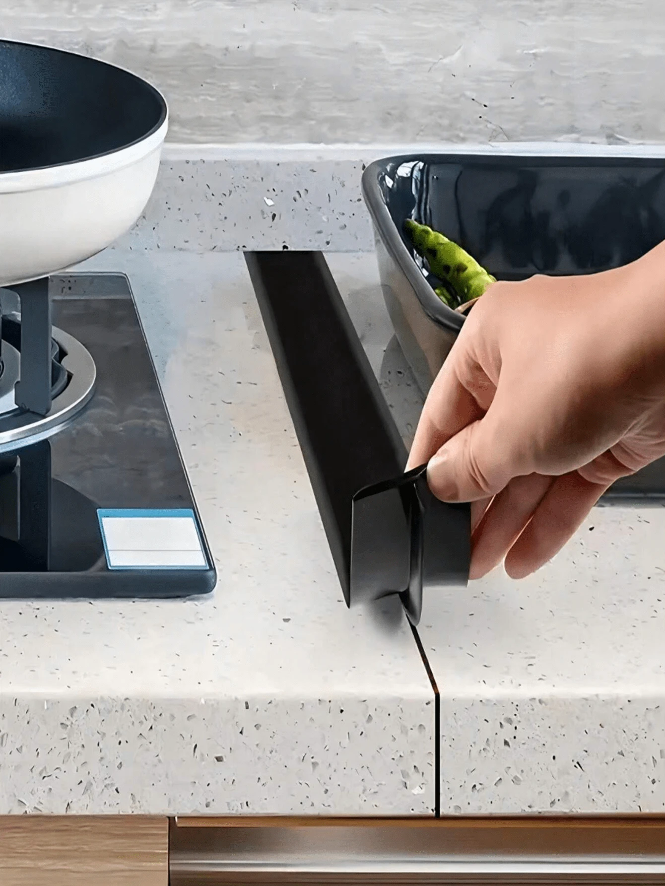 2pcs Silicone Kitchen Gap Sealing Strips | Heat & Oil Resistant, Creates A Perfect Barrier For Hard-To-Clean Gaps Around Your Stove, Cooktop Or Countertop. Essential For Christmas & Halloween