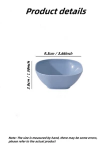 Juego de 6 cuencos cuadrados para postres - Cuencos para salsas de polipropileno (PP), resistentes a la oxidación, para uso doméstico, de cocina y restaurante para condimentos, mermeladas y platos acompañantes - Multicolor - Ver 2