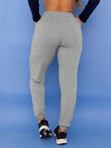 Women's Gym Jogger Pants With Pocket Loose Cuff Walking Yoga Tarelles - 灰色 - 查看 4