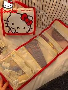 Sanrio 正版4合1收纳包Hello Kitty可折叠大容量化妆包可拆卸携带随身携带卡哇伊可爱 - 彩色 - 查看 2