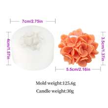 Molde de silicona de flor de hortensia - de fácil desmolde y duradero, para hacer velas, resina o yeso para decoración del hogar, regalos y bodas