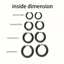 3 Pcs/Set Simple Fashion Stainless Steel Ring Earrings Ear Buckle Suitable For Men And Women All-Matching Ear Ring Earrings DIY Accessories