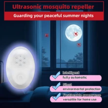 防蚊夜灯，超声波驱蚊，静音驱蚊驱虫。插电使用，节能低耗，可24小时使用。适用于卧室、客厅、餐厅、厨房、办公室、书房、公寓等场所。物理驱蚊，无污染，全家适用。 - 英規插(220-240V) - 查看 3