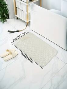 1pc Beige Dolphin Pattern Breathable Bath Mat, Rectangular Non-Slip Shower Bathroom Toilet Floor Rug, Home Doormat, For Spring & Summer - Beige - View 4