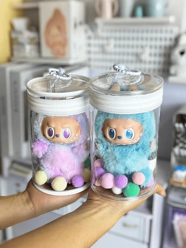 1pc Mini Walker Doll Storage Bag, Transparent Dust-Proof Hanging Doll Doll Storage Bag