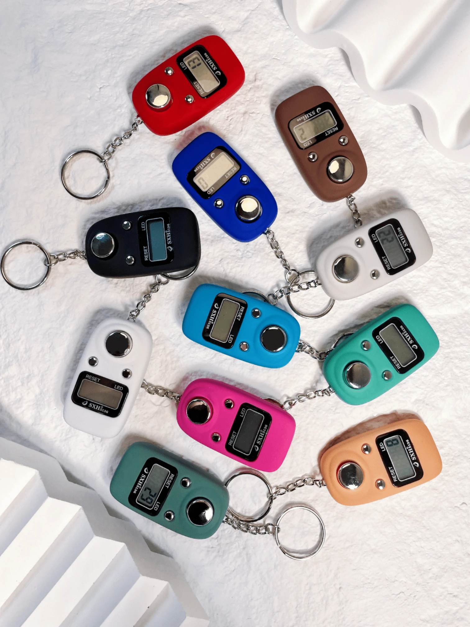 1 件电子戒指计数器，数字显示便捷戒指计数器，中东阿拉伯风格戒指计数器，缓解压力，祈祷，运动，瑜伽，手指戒指计数器 - 彩色 - 查看 1