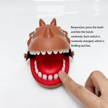 Articol nou: Dinozaur triunghiular - Jucărie amuzantă de dinozaur care își mușcă degetele și își scoate dinții, Recuzită de glumă, Joc de petrecere, Jucărie de ameliorare a stresului, Jucărie interactivă, Jucărie de joc