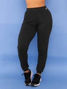 Women's Gym Jogger Pants With Pocket Loose Cuff Walking Yoga Tarelles - màu đen - Xem 3
