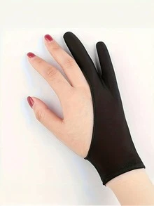 1 件艺术家绘画手套，双指防污素描手套，防滑透气手套，适用于数字绘图、绘画、艺术创作，适合左手和右手，健身房、运动、健身房、家庭锻炼、女士健身手套、拳击手套、健身手套、健身手套、男士健身手套