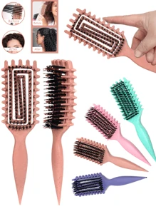 卷发刷造型卷发定型刷女士边缘定义提升卷发刷，用于卷发，轻松定义卷发并减少毛躁