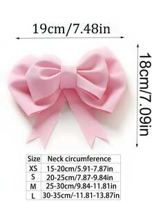 Corbata de moño de EVA para mascotas, elegante collar con decoración de moño 3D para gatos, perros, fotos al aire libre, accesorios para fiestas de cumpleaños - Rosa - Ver 2