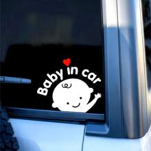 1入組嬰兒在車內反光汽車貼紙，卡通汽車車體貼花 - 彩色 - 查看 11