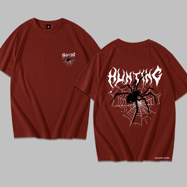 Camisa Camiseta Algodão Premium Aranha Hunter Sombrio  Unissex Streetwear Masculino Lançamento Tendencia