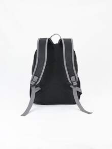 43*33*3CM 大容量轻便420D/PVC涤纶牛津布背包，户外休闲 - 黑色 - 查看 6