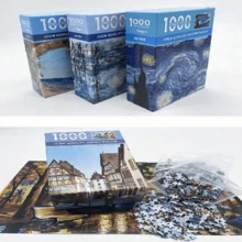 1000pcs World Famous Oil Painting Jigsaw Puzzle - Cultivate Logical Thinking, Exercise Focus And Patience - Stitch Toys, Travel Toys, Classroom Fidget Toys, Mini Stuff, Bath Toys, Christmas Stationery, Stress Ball, Birthday Gift, Christmas Gift, Halloween Gift, Christmas Eve Gift, Perfect Gift, Toys, Games - Multicolor - View 3