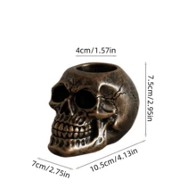 1pc骷髅烛台摆件氛围装饰剧本杀道具万圣节家居树脂工艺品摆件烛台