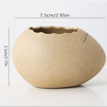 1PC Steamed Egg Pot Steamed Egg Stew Pot, Small Bowl Of Ceramic Creative Dessert Tableware, Egg Shell-Shaped Steamed Egg Bowl, Dessert Bowl, Egg-Shaped Ceramic Bowl Yogurt Bowl, Creative Specialty Restaurant Tableware,School Supplies