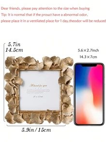 1 Stück, Europäischer Retro Barock Dreidimensionales Muster dekorativer Fotorahmen, Harz Material Gold Retro Gold Heim Büro Dekorativer Fotorahmen Ornamente, Horizontal und Vertikal Dual-Zweck Fotorahmen, Schlafzimmer Arbeitszimmer Schreibtisch Foto dekorativer Fotorahmen