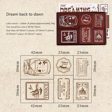 22pcs Leaf Series Planner Stamps, Lotus Rubber Stamp Set With Wooden Handle, Assorted Sizes 1cm, 2cm, 5cm, 10cm, Floral Patterns, Great For Christmas, Spring, Birthday Gifts To Family And Friends - Multicolor - View 17