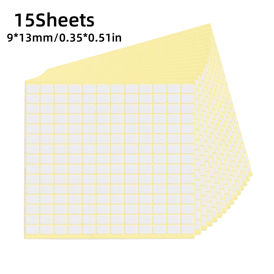 1pack, 15Pcs/Page, 3150Pcs Matte White Small Label Stickers, Removable Price Tags, Suitable For Jars, Boxes, Folders, Envelopes, School, Office, Kitchen (13 X 9mm), School Supplies,Back To School