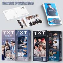 bandai Set de tarjetas postales TXT TOGORROW X TOGETHER (30 piezas tarjetas + 30 piezas LOMO + 360 piezas pegatinas), tarjetas fotográficas de alta definición, tarjetas LOMOS, Merch Merc para fans, regalo festivo, colección de postales, pequeño regalo