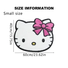 1 件 Sanrio Hello Kitty 涤纶门垫，可爱卡通人物办公室地毯，不对称形状编织，客厅、卧室、瑜伽工作室装饰地毯，家居浴室装饰户外地毯门垫秋季装饰浴室配件返校入口装饰