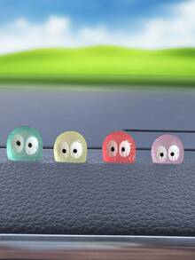 6pcs Colorful Glowing Carbon Fiber Ball Mini Decorations, Suitable For Rearview Mirror, Dashboard And Car Interior Decor - Multicolor - View 13