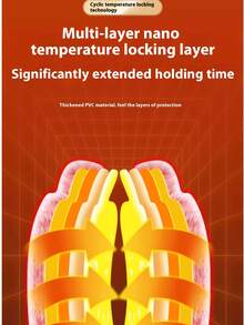 1pc Hot Water Bottle With Soft Cover - 2L /1L Large - Classic Hot Water Bag For Pain Relief, Neck And Shoulders, Feet Warmer, Menstrual Cramps, Hot And Cold Therapy - Great Gift - Multicolor - View 3