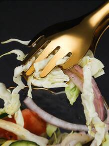 Stainless Steel Gold Salad Tongs, Non-Slip & Easy Grip Smart Locking Clip Handy Utensil For Cooking, Serving, Barbecue, Buffet, Salad, Ice, Oven