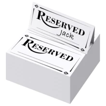 50 件/30 件餐桌预留牌，带姓名线，预留座位牌，批量双面牌，用于预订餐厅、婚礼、接待、教堂、商务会议等座位 - 彩色 - 查看 2