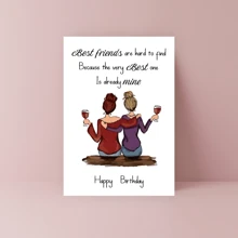 1pc Heartfelt Wishes, Handmade Birthday Card For Women Besties - Perfect For Best Friends, Sisters, And Aunts - Celebrate Any Age From 18 To 60 School Supplies,Back To School